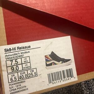 Vans Sk8-Hi Reissue Black and Multicolor Sneakers